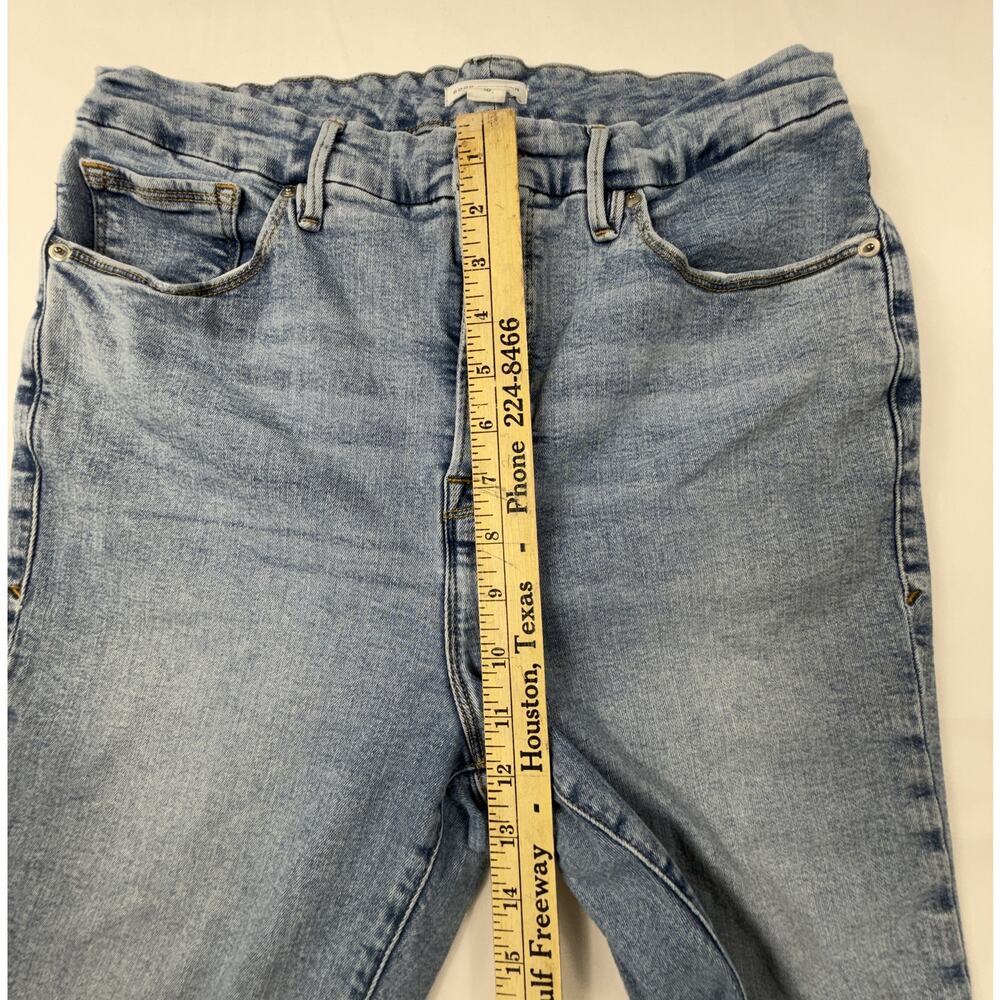 Good American HIgh-Rise Flare Hem Jeans good classic bootcut light wash Sz 16 - Picture 8 of 10